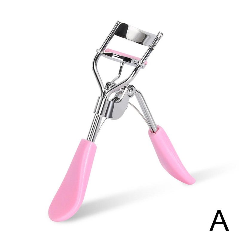 Makeup eyelash curler, beauty tool, wide-angle eyelash curler with rubber pad, carbon steel chrome plated, A4 classic.